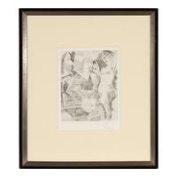 Pablo Picasso (Spanish, 1881-1973) — Jeune femme tirant la moustache d'un gentilhomme en train de tortiller son jonc (from Séries 347 ), 1968