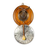 A Silver-Plate and Oak Dinner Gong