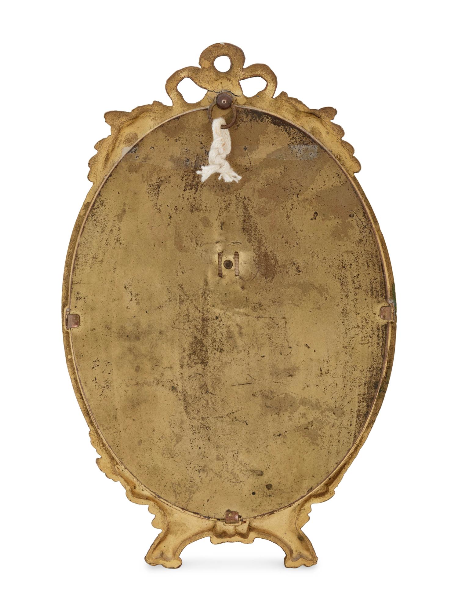 An Oval Painted Porcelain Plaque