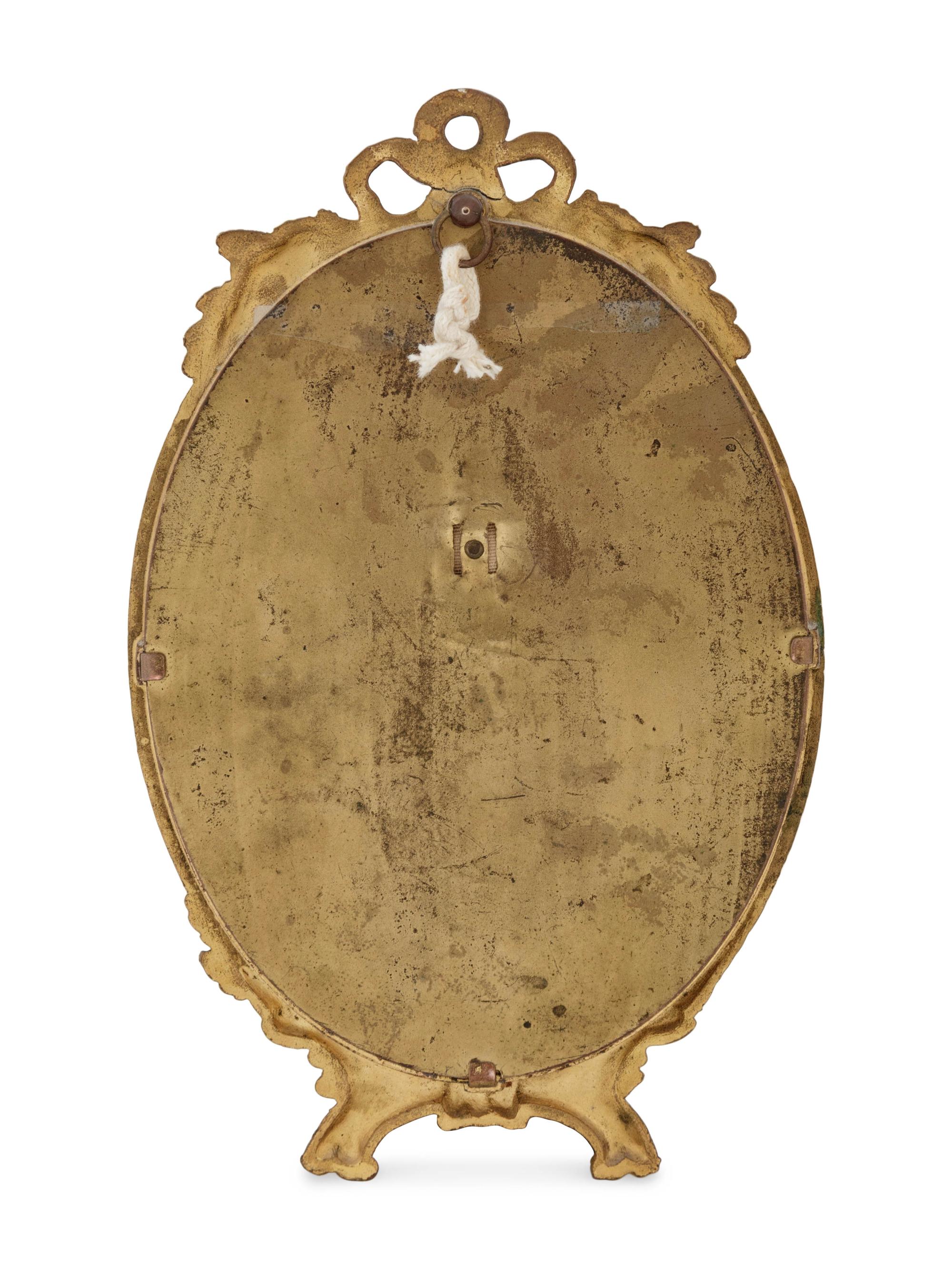 An Oval Painted Porcelain Plaque