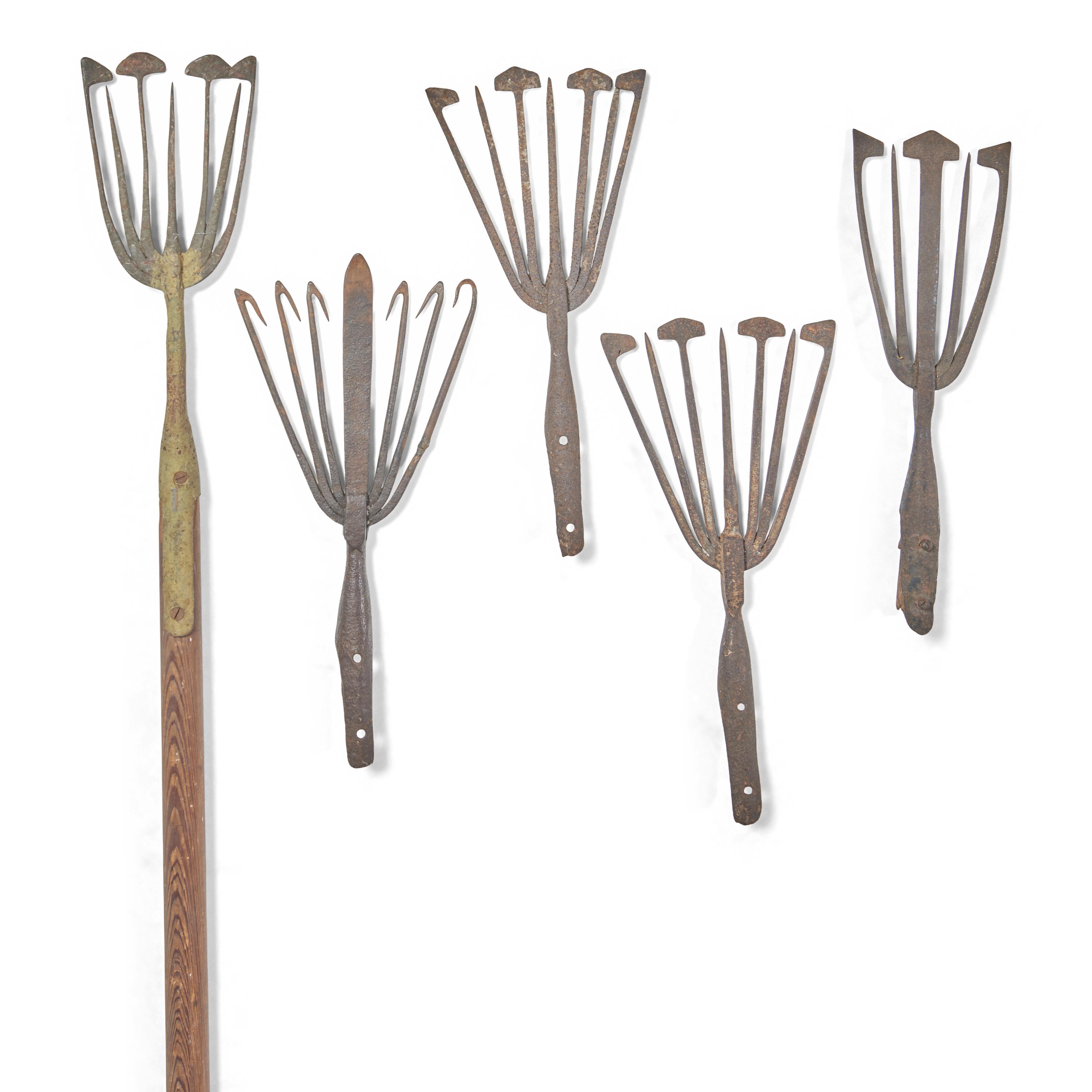 A Group of Eel Fishing Forks