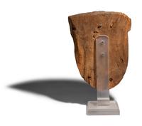 An Egyptian Painted Wood Mummy Mask