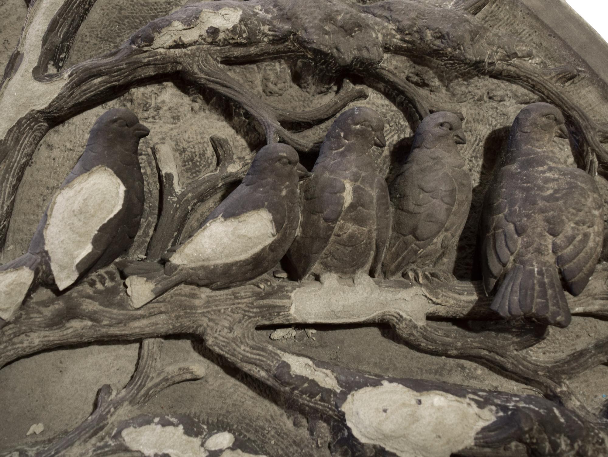 A Carved Stone Panel from the E.W. Blatchford Residence 29" W x 4.5" D x 45" H — United States, Circa 1875