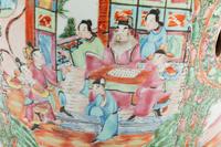 A Pair of Chinese Export Rose Medallion Porcelain Garden Seats