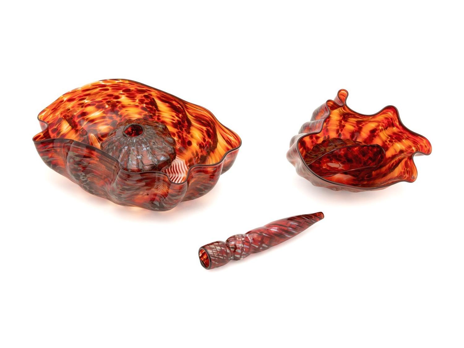 Dale Chihuly (American, b. 1941) — Five Piece Basket Set, 1996