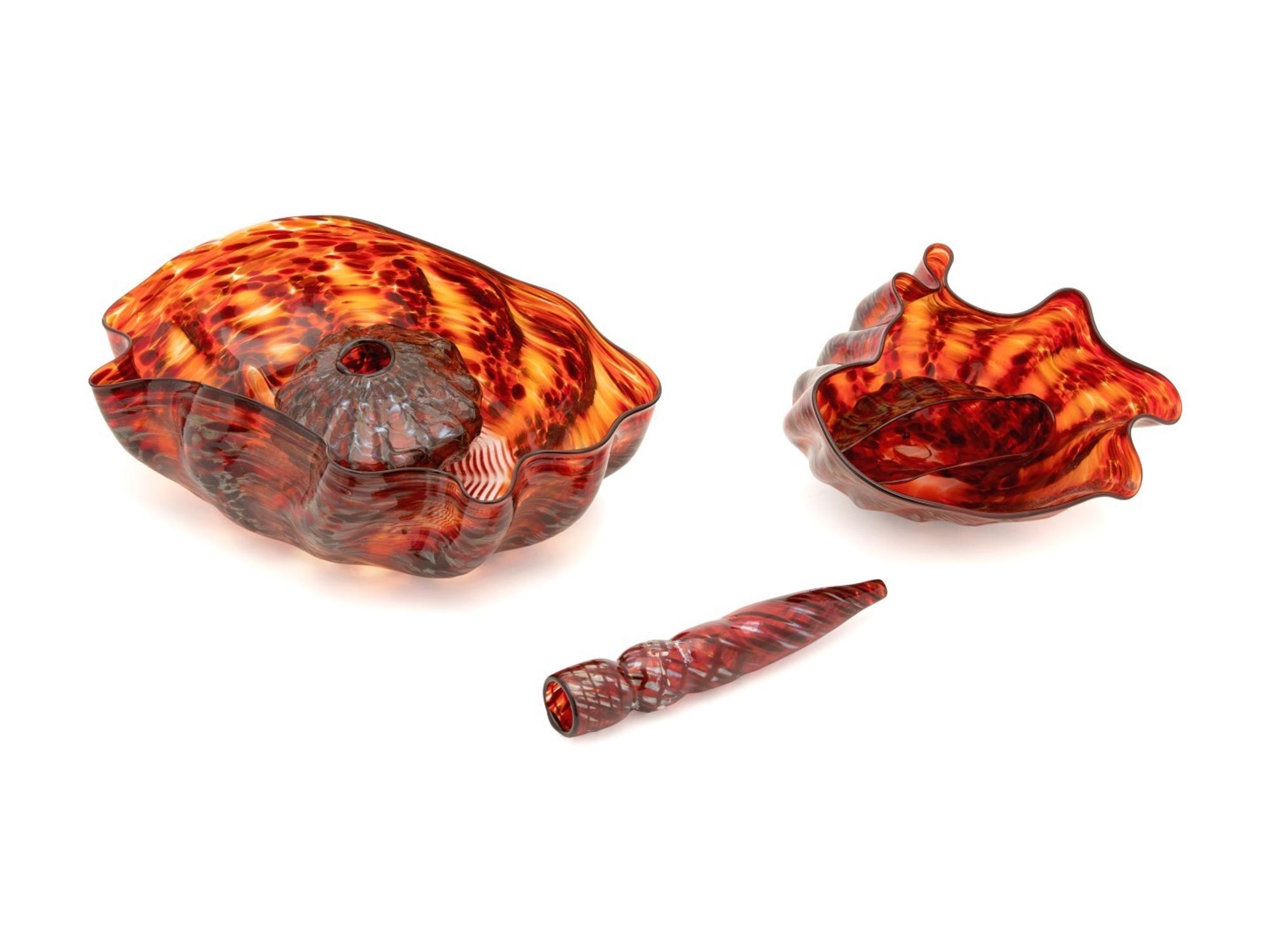 Dale Chihuly (American, b. 1941) — Five Piece Basket Set, 1996