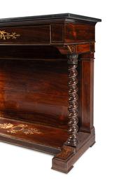 A George IV Brass Inlaid Rosewood Pier Table