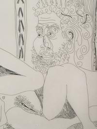 Femme aux Fleurs et portrait de Barbu, avec Degas de Profil (from Séries 156 )