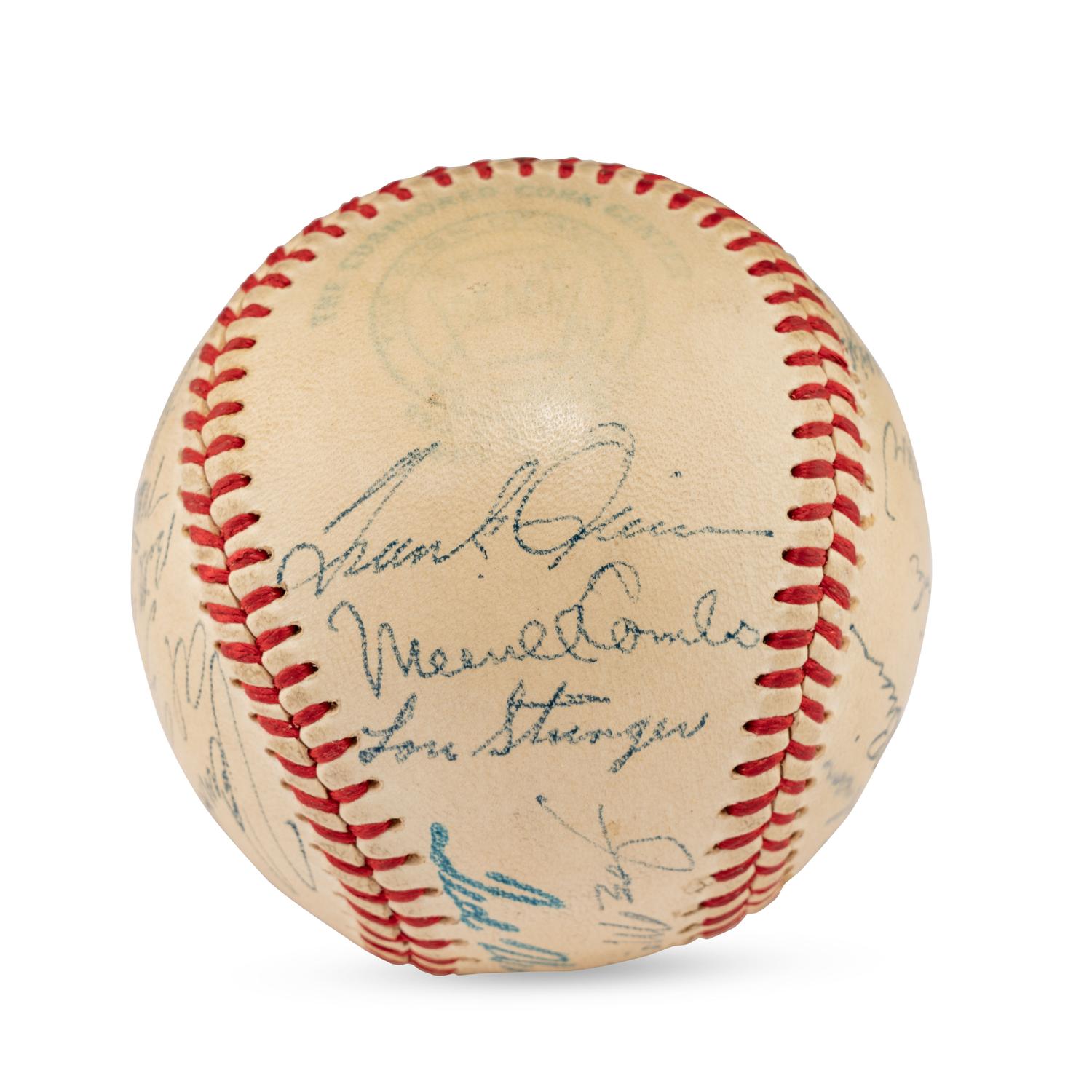 A 1949 Boston Red Sox Team Signed Autograph Baseball