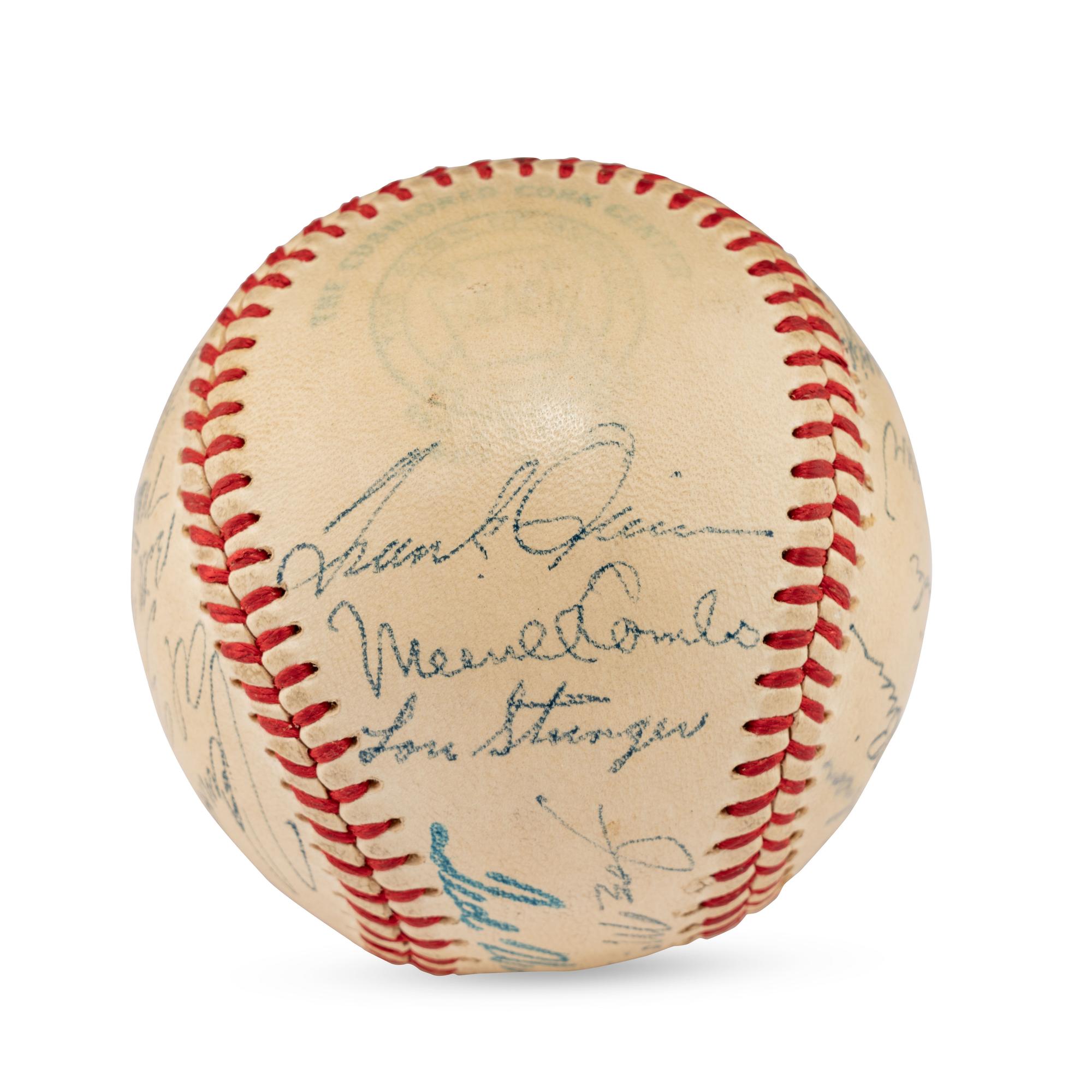 A 1949 Boston Red Sox Team Signed Autograph Baseball