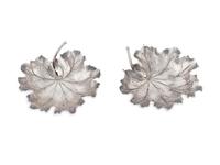 A Pair of Italian Leaf-Form Dishes — Buccellati, Italy, 20th Century