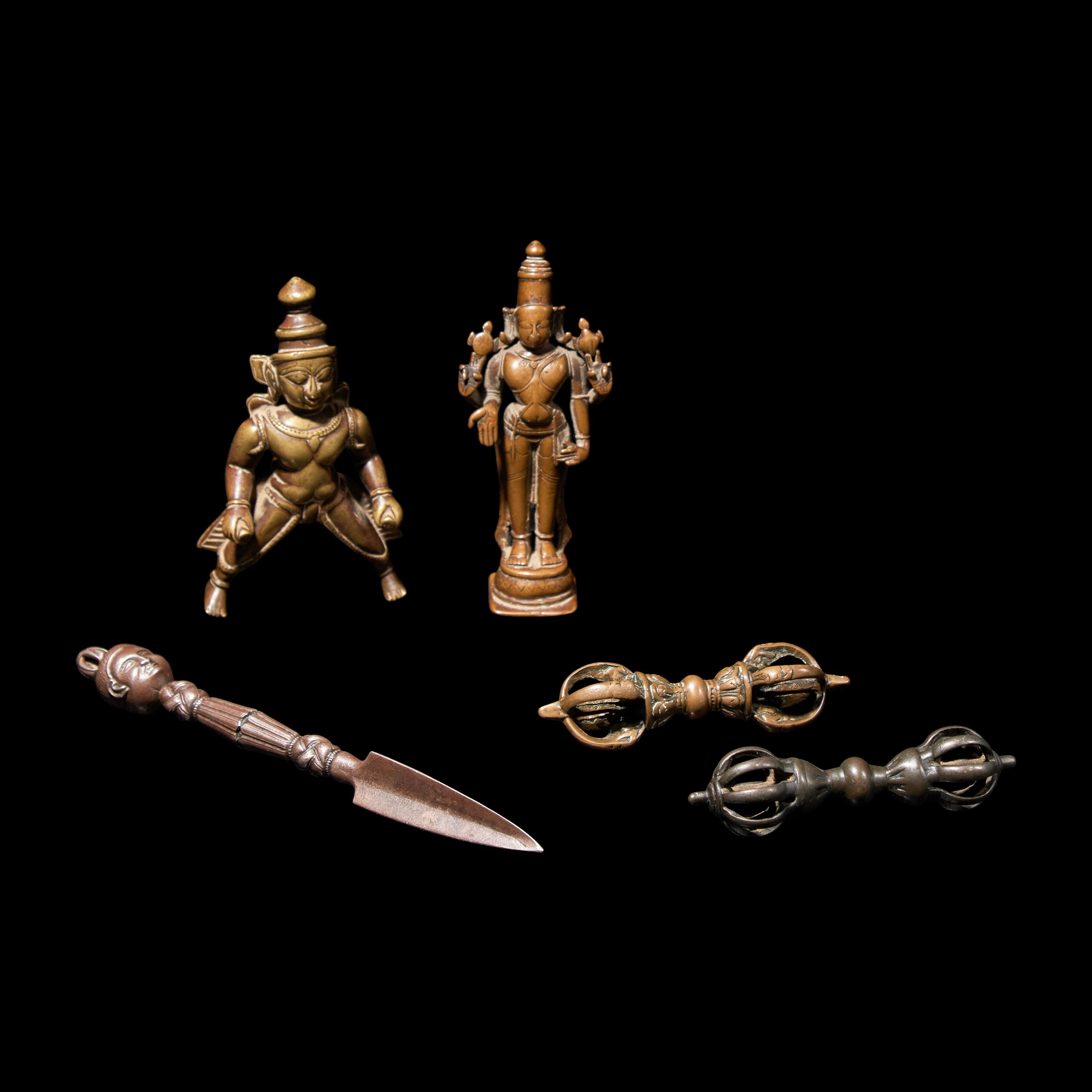 Five Metal Tibetan and Indian Bronze Items