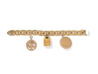 YELLOW GOLD CHARM BRACELET