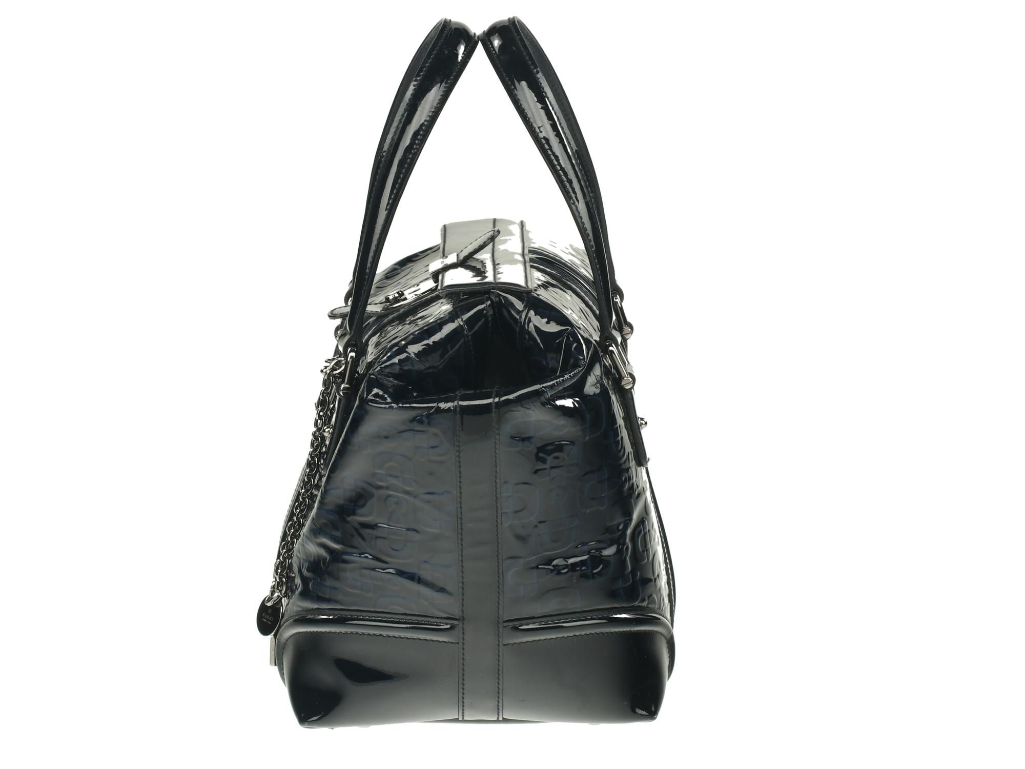 Gucci Patent Hosebit Tote