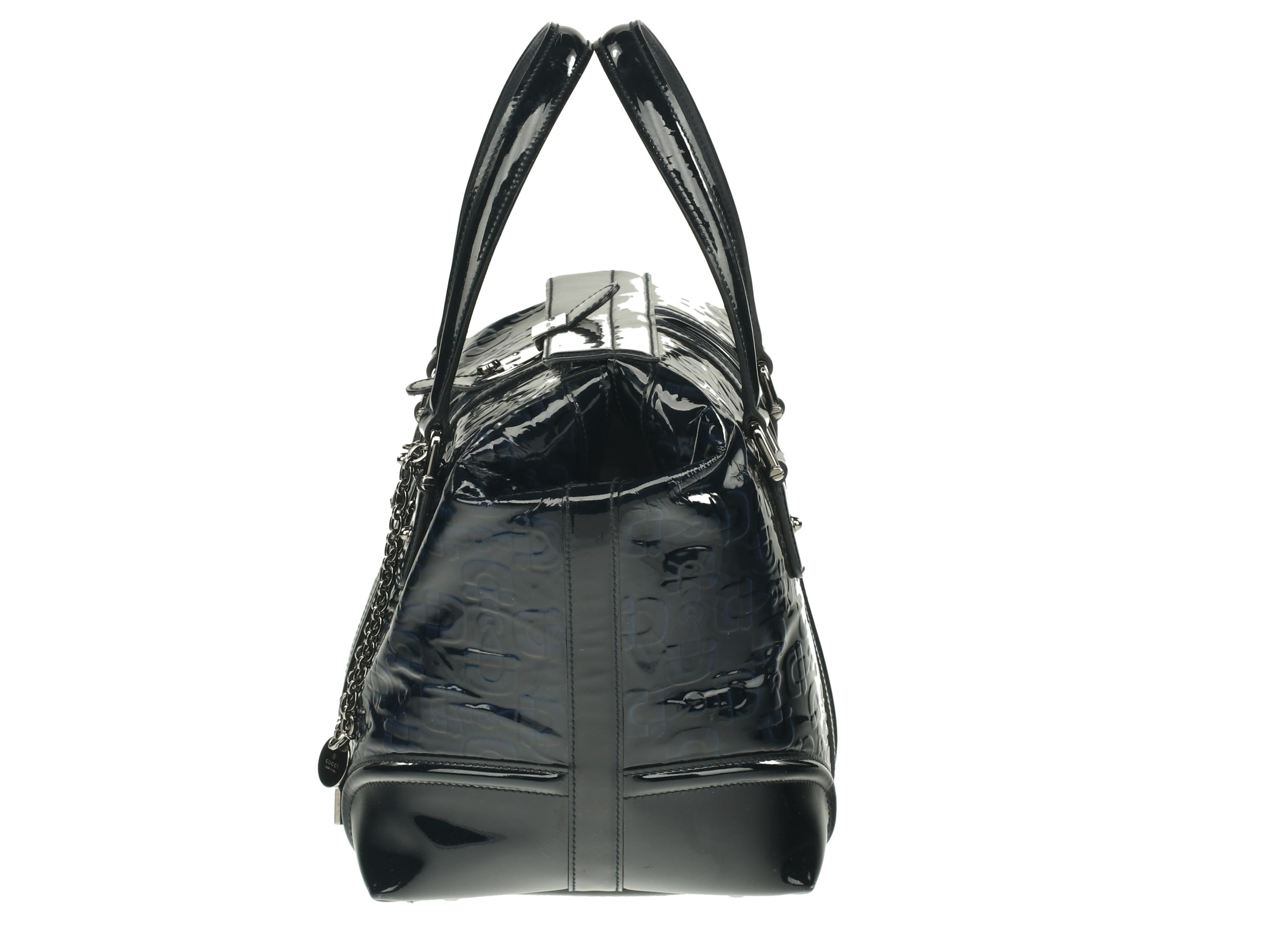 Gucci Patent Hosebit Tote