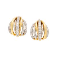 YELLOW GOLD AND DIAMOND EARRINGS