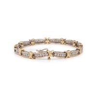 BICOLOR GOLD AND DIAMOND BRACELET