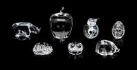 A Group of Seven Small Ornaments Height of tallest 4 1/2 inches.