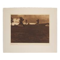 Edward Curtis (American, 1868-1952) — A Hilltop Camp - Jicarilla Plate 24