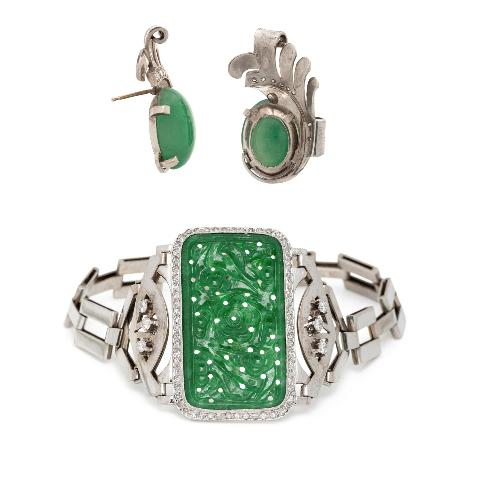 COLLECTION OF JADE JEWELRY