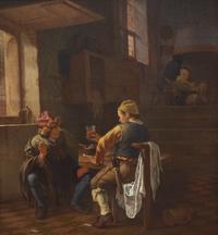 Johannes Natus (Dutch, active 1658-1662) — A Tavern Scene with Peasants Smoking and Drinking , 1661