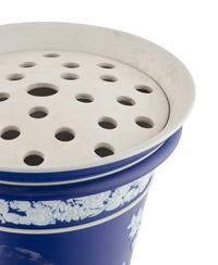 A Large Wedgwood Jasperware Vase and Flower Frog