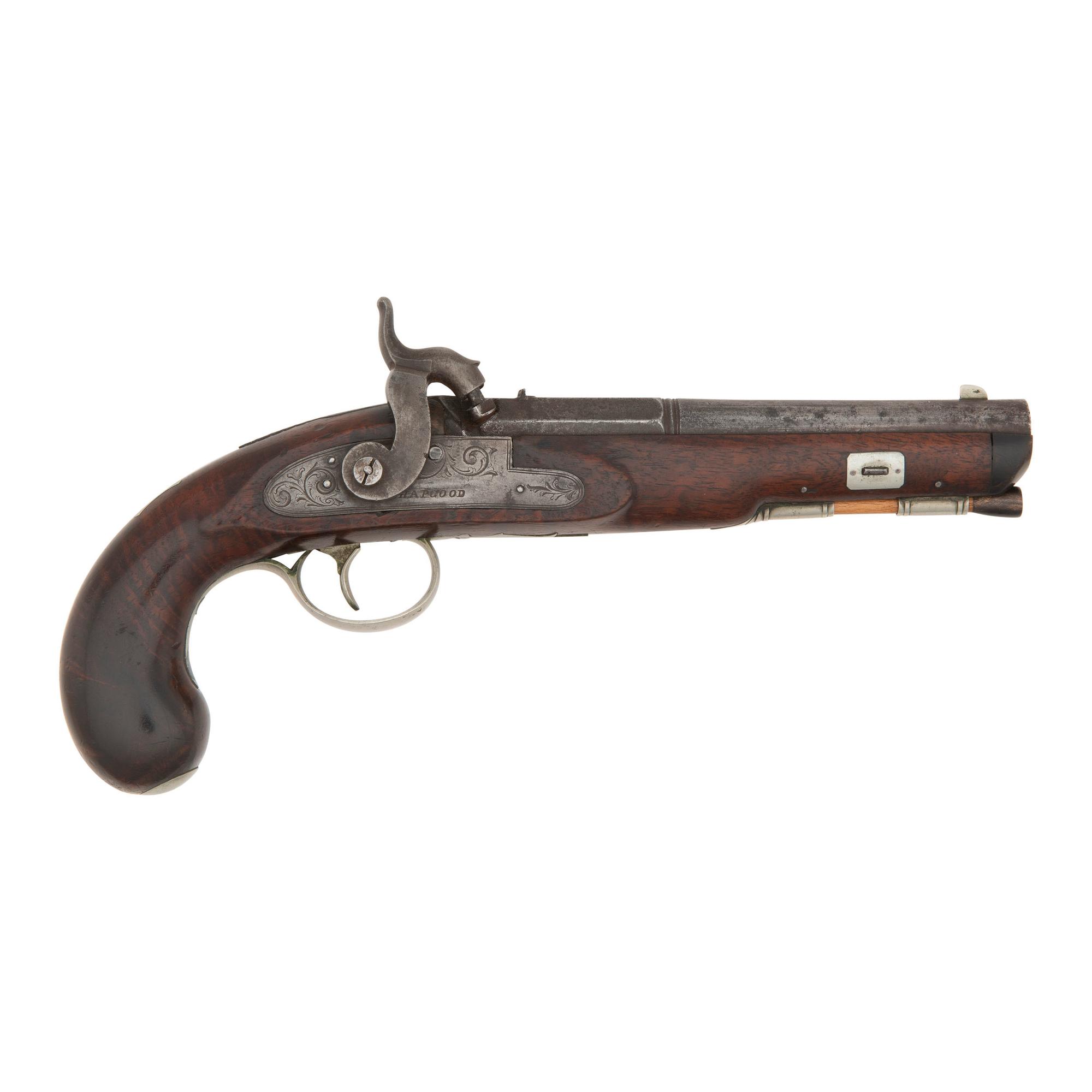 Percussion Coat Pistol by J Hapgood of Massachusetts