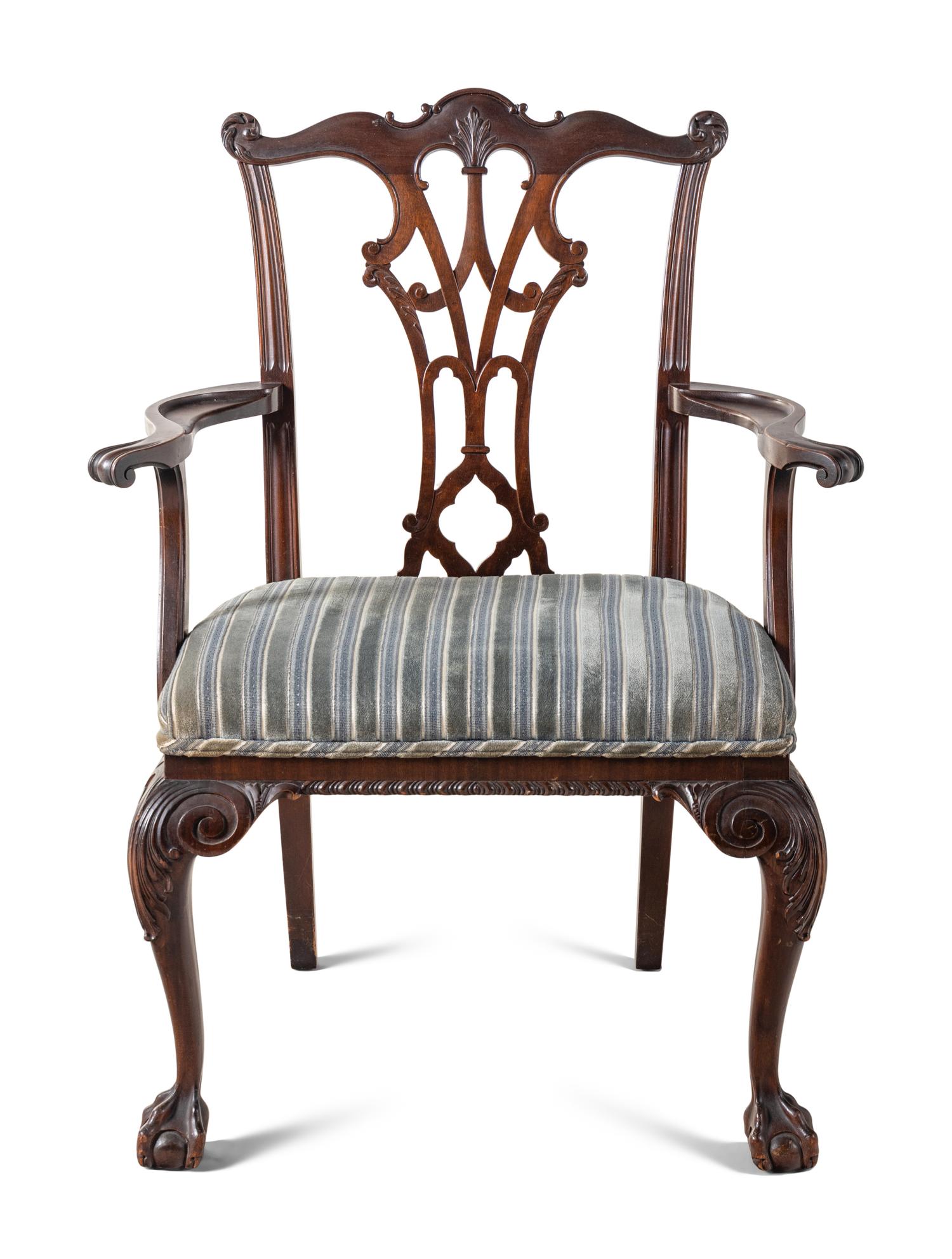 A George III Mahogany Armchair