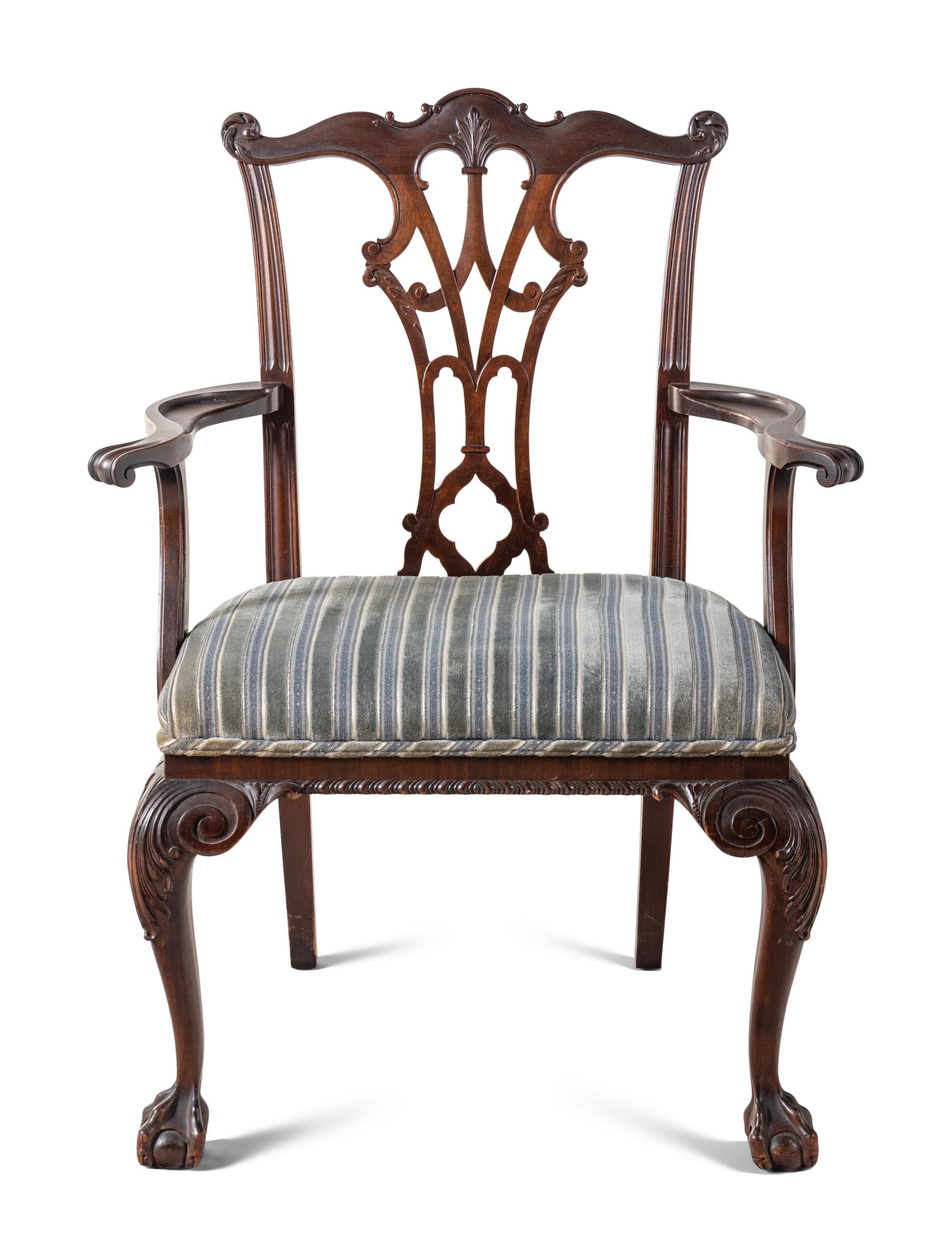 A George III Mahogany Armchair