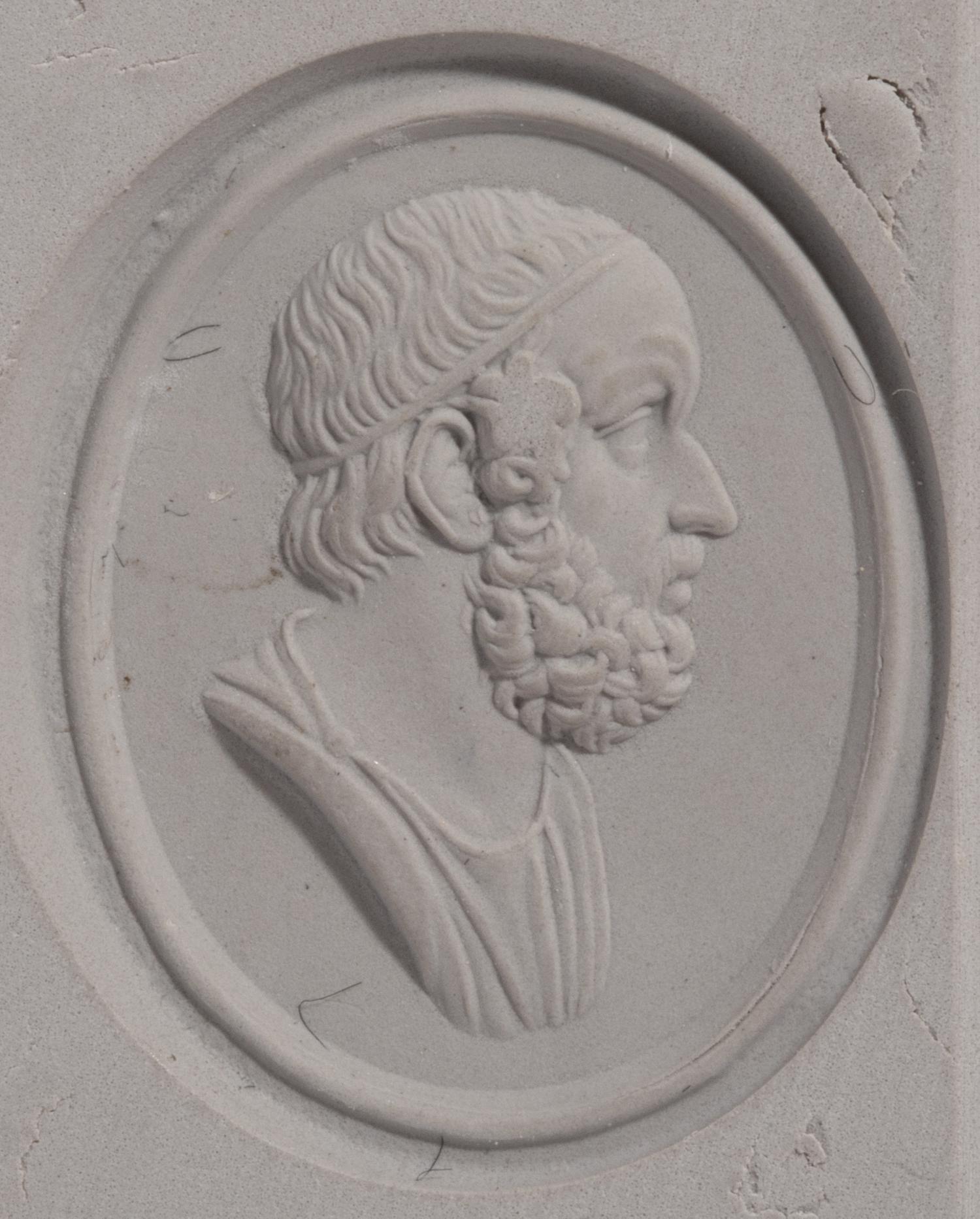 A Neoclassical Gold and Carnelian Finger Ring with a Portrait Bust of Homer