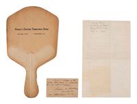 [WOMEN'S SUFFRAGE - TEMPERANCE]. Items assoc. with the women's suffrage and temperance movements.