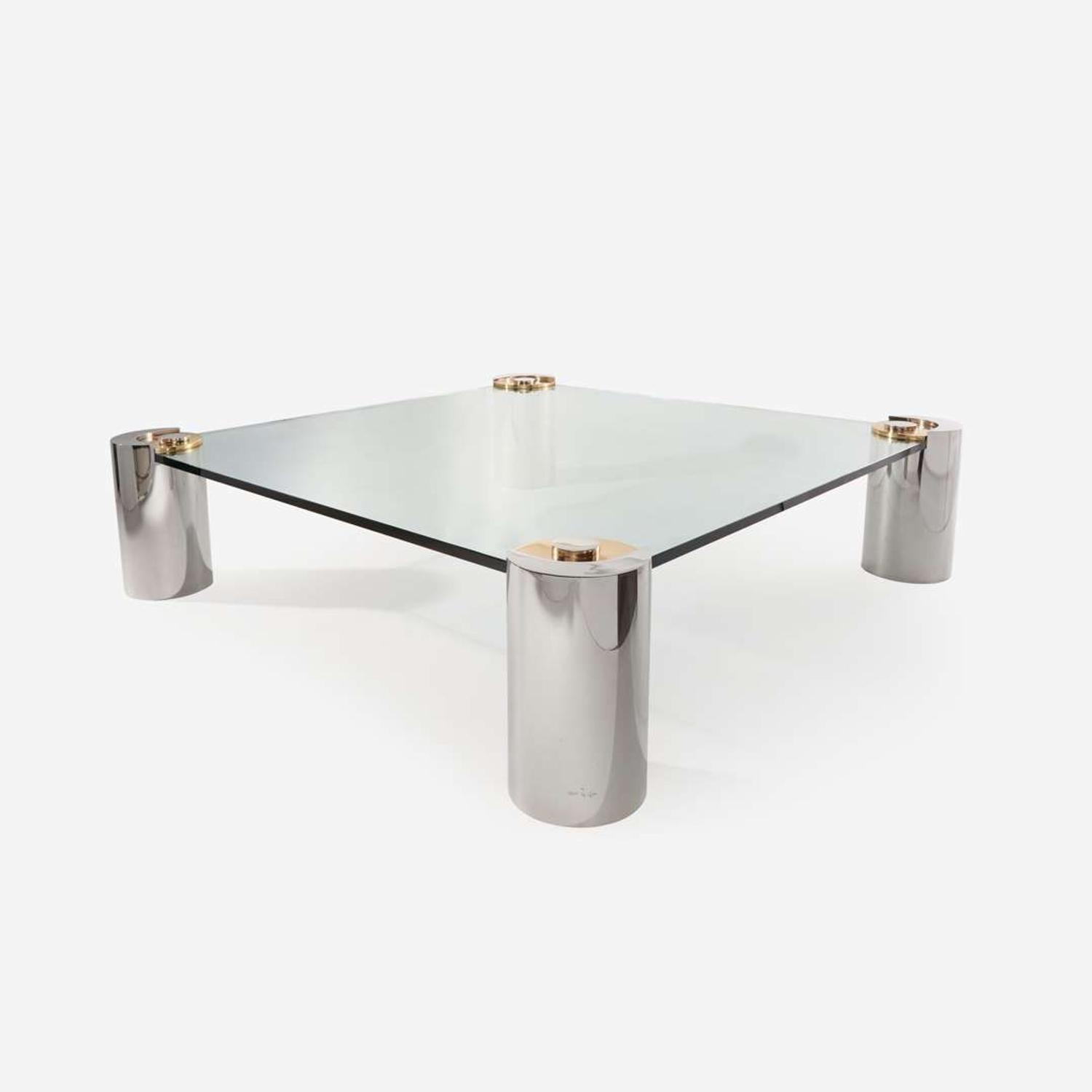 Karl Springer A "Sculpture Leg" Coffee Table, circa 1980