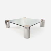 Karl Springer A "Sculpture Leg" Coffee Table, circa 1980