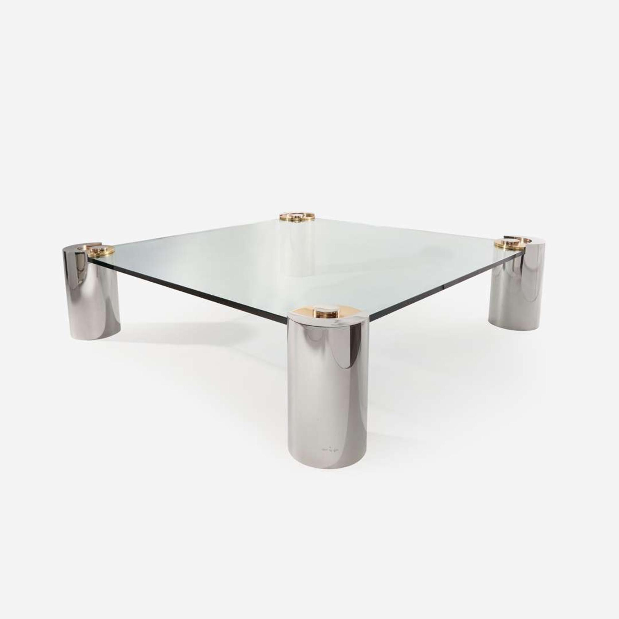 Karl Springer A "Sculpture Leg" Coffee Table, circa 1980