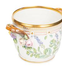 A Group of Four Royal Copenhagen Flora Danica Porcelain Cache Pots