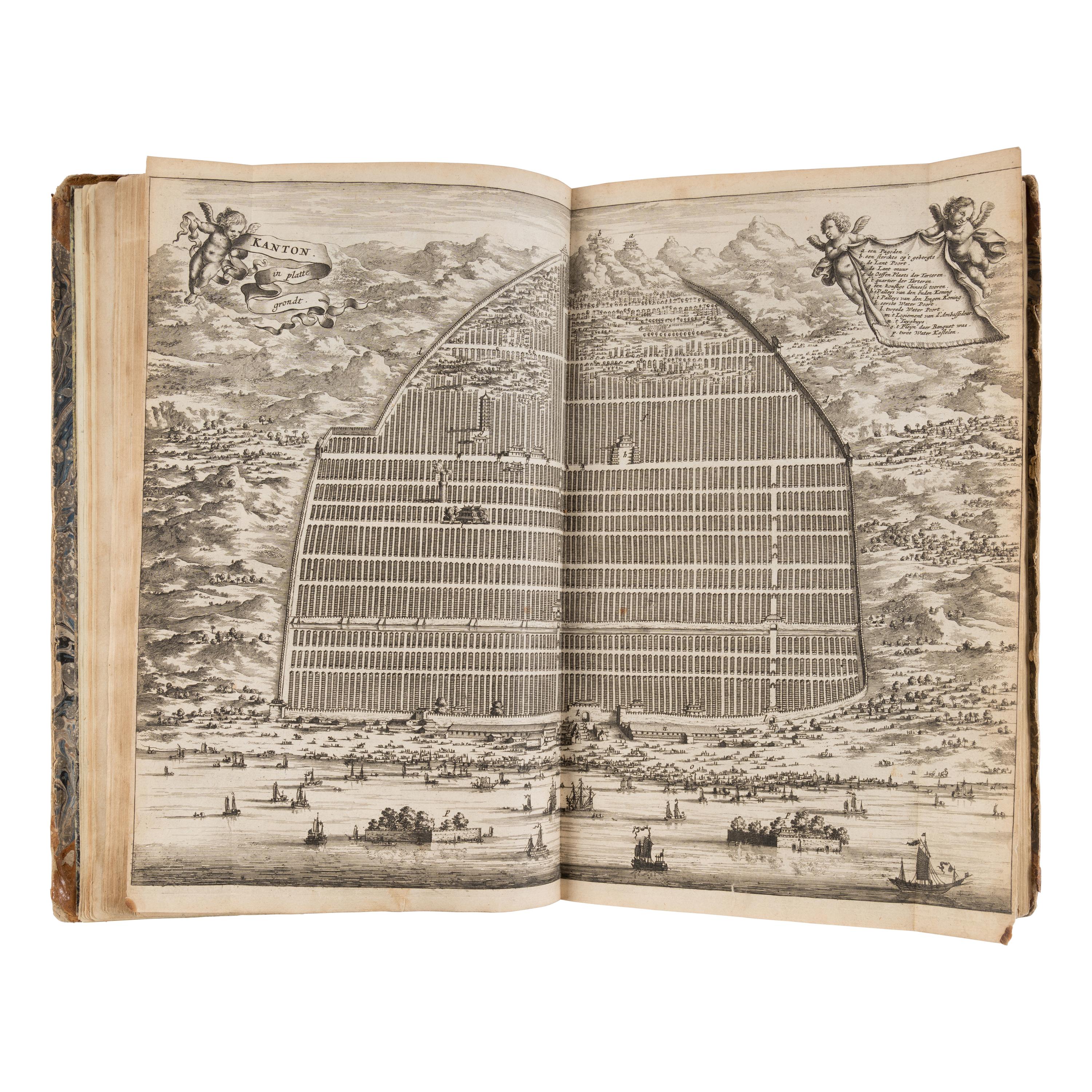 [Travel & Exploration]. Nieuhof, Jan (1618-1622). Het Gezantschap der Neerlandtsche Oost-Indische Compagnie, aan den grooten Tartarischen Cham, den tegenwoordigen Keizer van China . Amsterdam: Jacob van Meurs, 1665