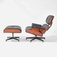 Charles Eames (American, 1907-1978) and Ray Eames (American, 1912-1988) Lounge Chair and Ottoman, Nos. 670 and 671, 50th Anniversary Edition, Herman Miller, USA, designed 1956, the present lot 2006