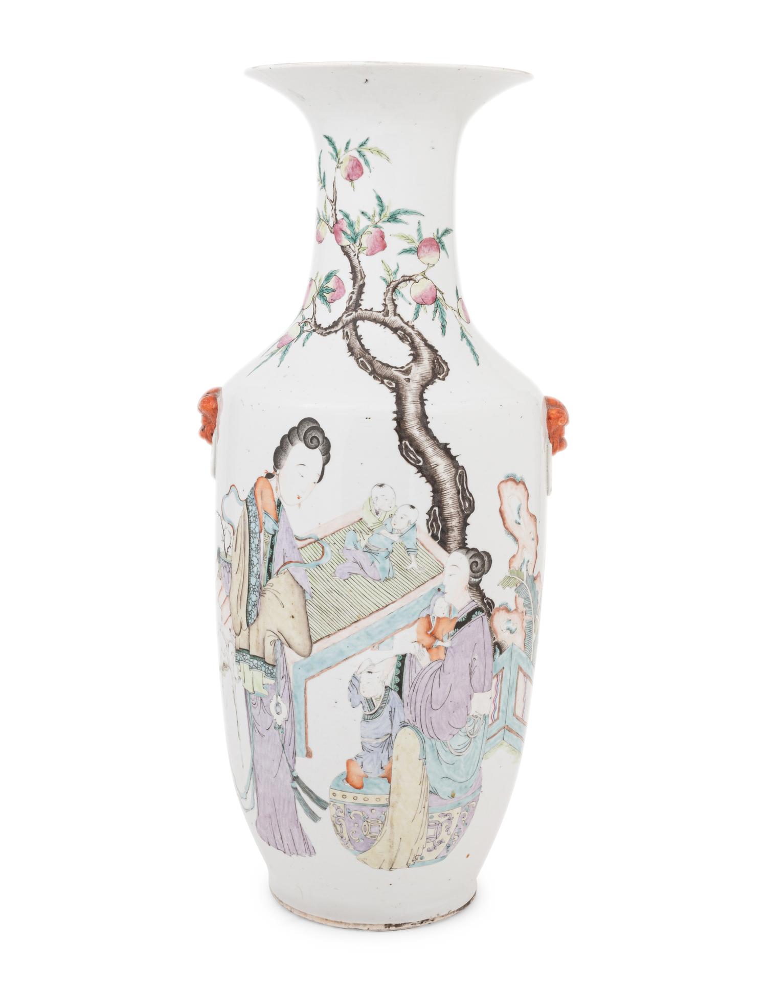 A Large Chinese Famille Rose Porcelain Vase
