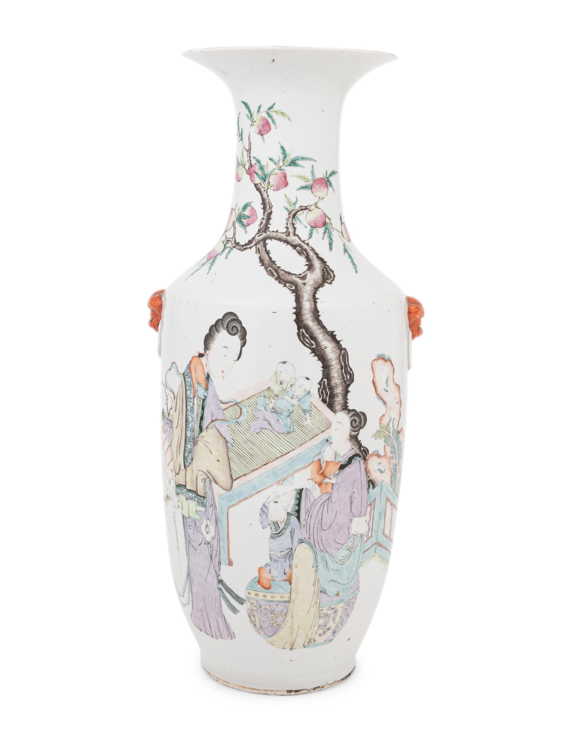 A Large Chinese Famille Rose Porcelain Vase
