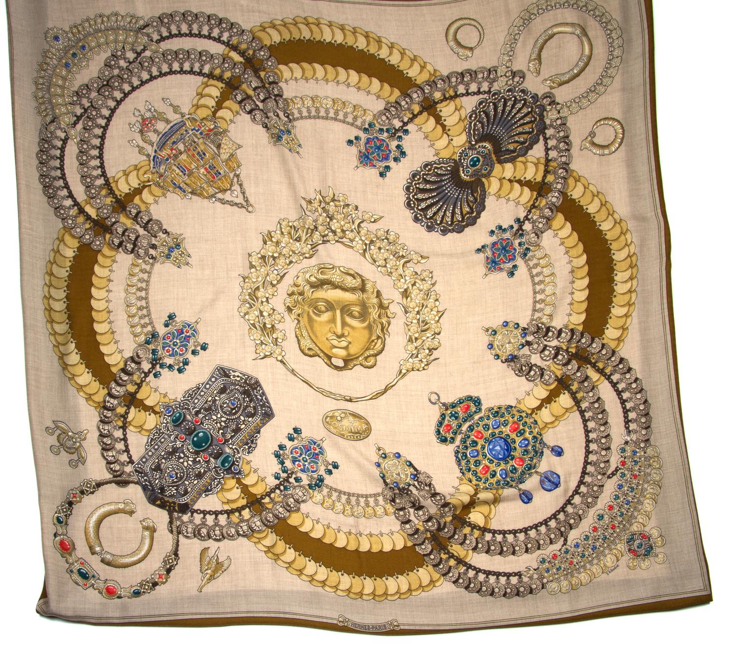 An Hermes 125cm Cashmere Shawl, 54" x 54".