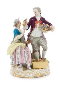 A Meissen Porcelain Figural Group Height 7 1/4 inches. — 19TH/20TH CENTURY