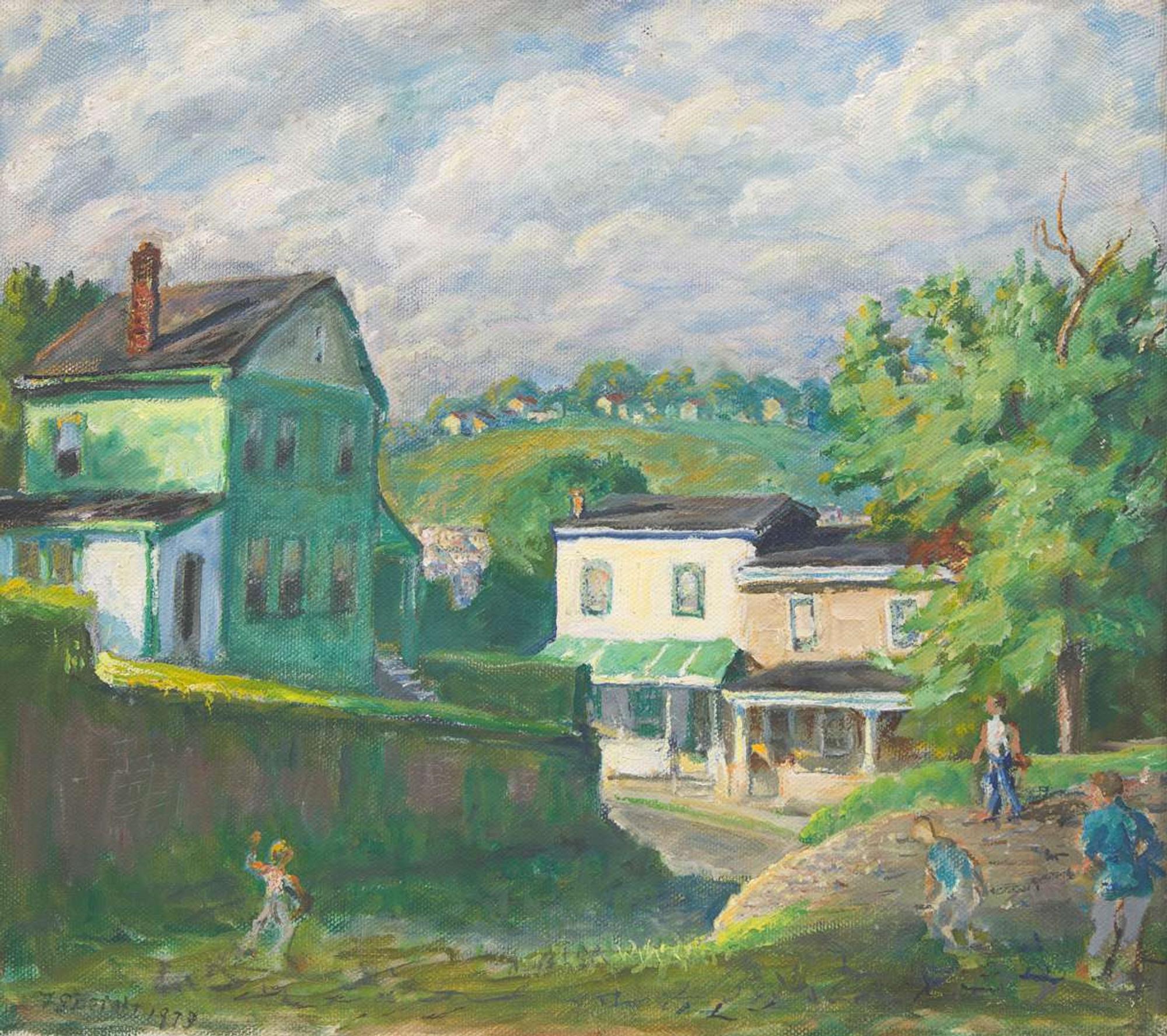 Francis Speight (American, 1896-1989) - Boys Playing Ball
