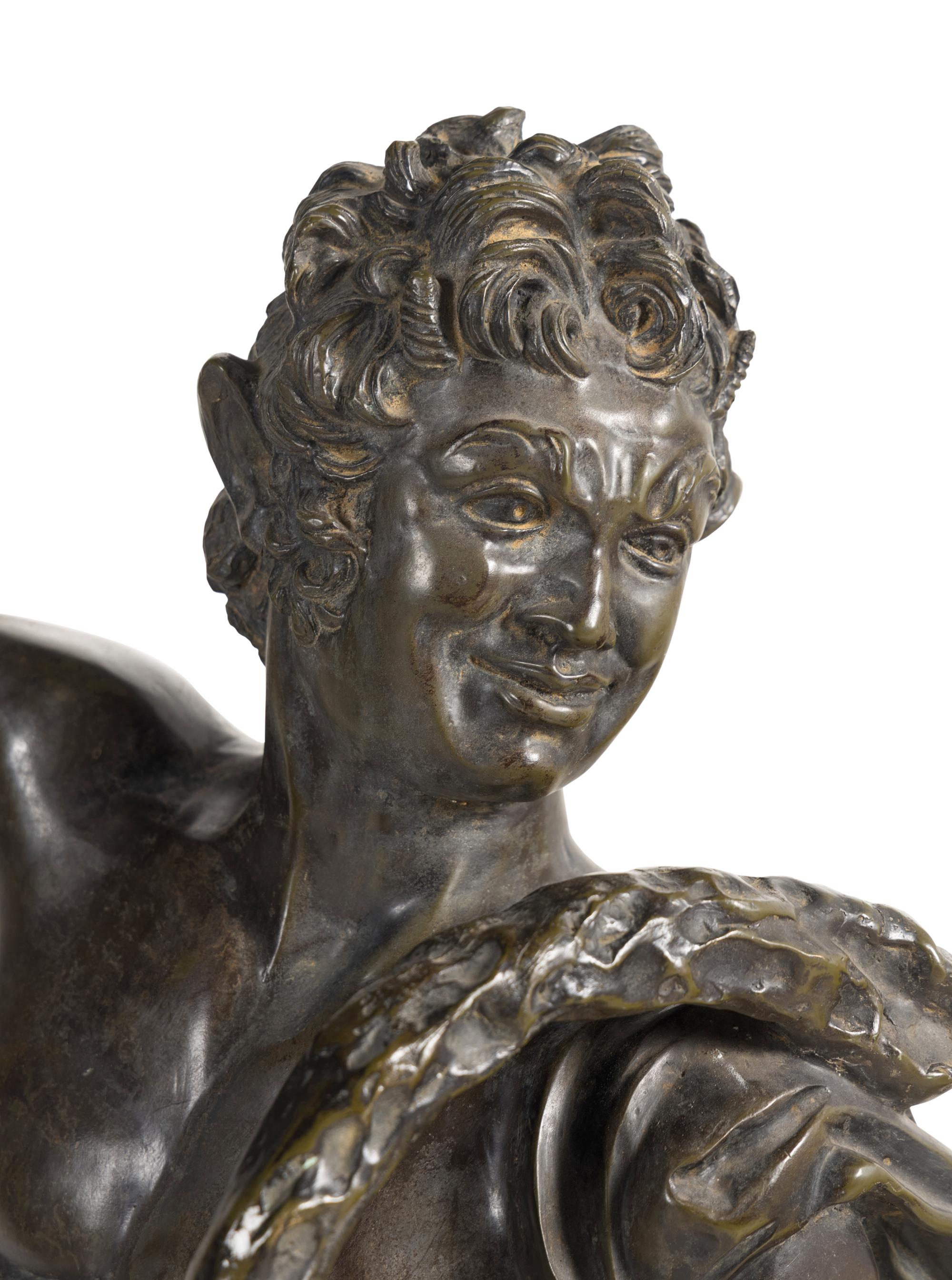 A Pair of Continental Patinated Bronze Furietti Centaurs