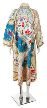 A Koos Multicolor Wool and Cotton Quilted Patchwork Coat, Size small.