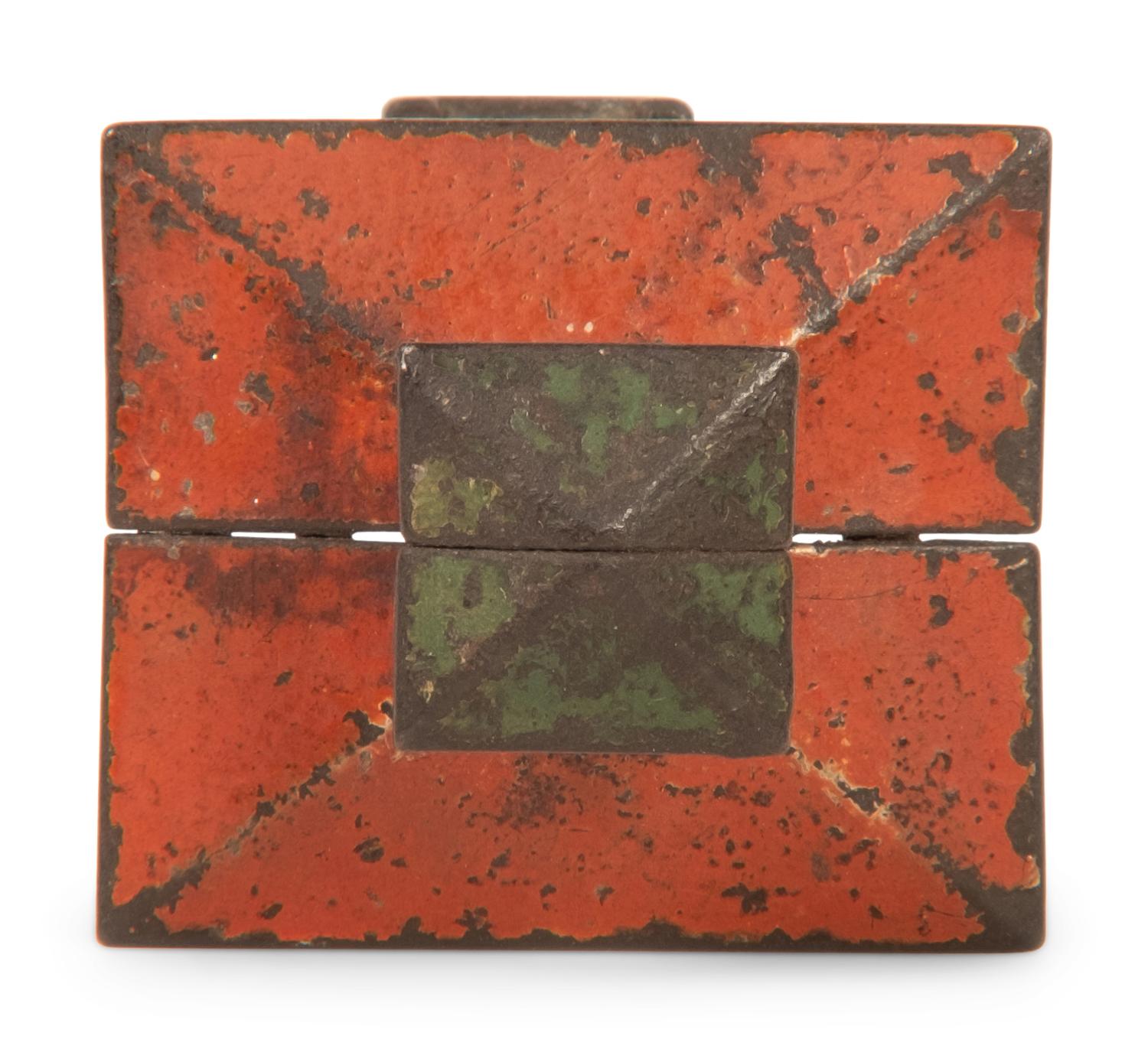 An Old Honesty Cast Iron Indian Cigar Bank, PLUS