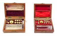Two English Brass Sikes Hydrometers Length of each hydrometer 4 1/2 inches.