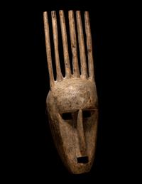 Two Bamana Kore Society Wood Masks