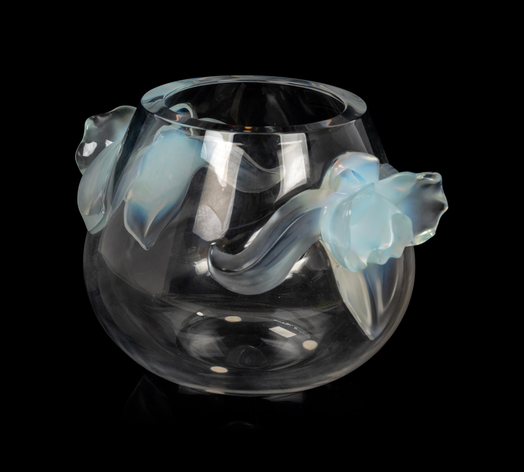 A Lalique Orchides Vase