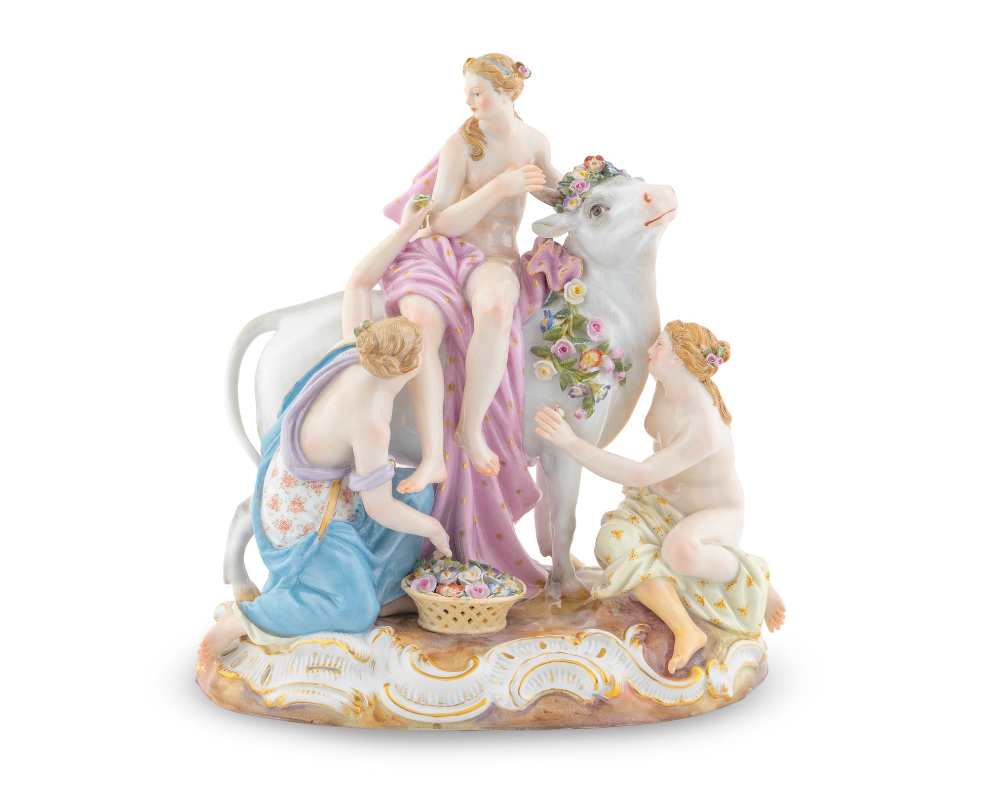 A Meissen Porcelain Figure of Europa and the Bull — LATE 19TH CENTURY