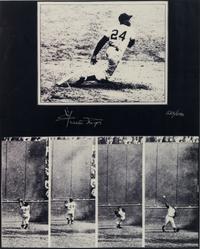 A Group of Willie Mays 1954 World Series "The Catch" Signed Autograph Displays (Beckett Authentication Services Letter),